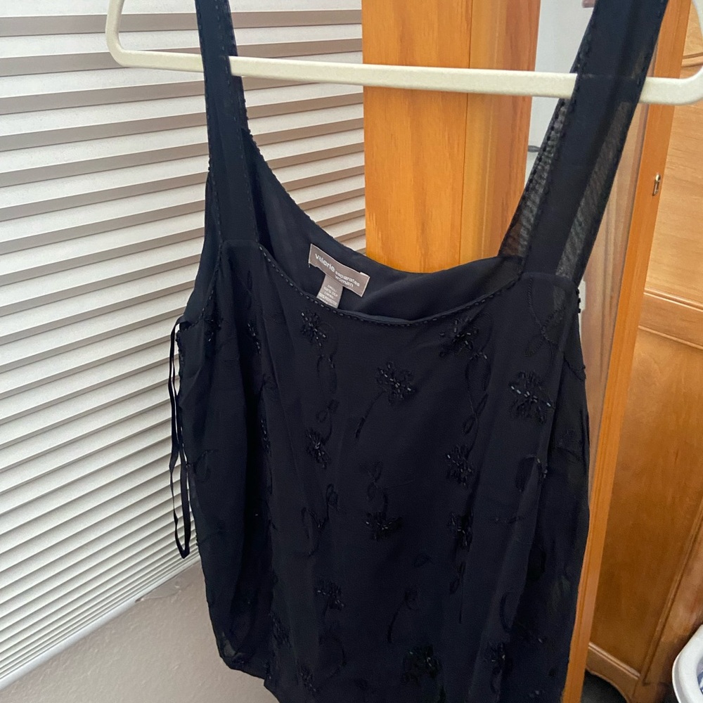 black beaded camisole